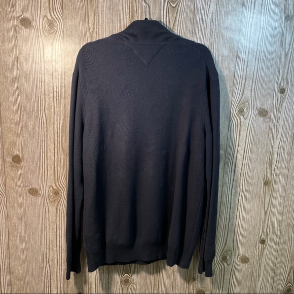 Tommy Hilfiger Cotton Navy Sweater Sz L - Picture 2 of 5